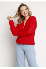 Letni czerwony sweter
