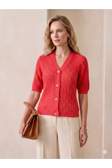 Sweter swe389 koralowy mkm