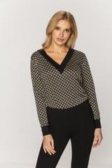 Sweterkowa wzorzysta bluza
