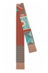 A stylish viscose scarf with fringes