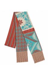 A stylish viscose scarf with fringes