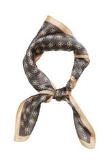 Graphite-beige silk scarf