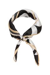 Lekka jedwabna apaszka w kontrastowych kolorach