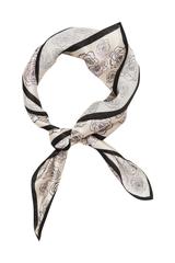 Jasna jedwabna apaszka z motywem kwiatowym