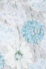 Jedwabny wiosenny szal w pastelowe kwiaty