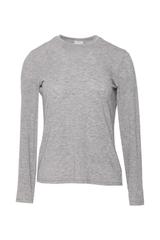 Szara bluzka z domieszką wełny z lekkiej dzianiny