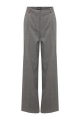 Szare garniturowe spodnie ze szlufkami i kieszeniami