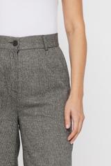 Szare melanżowe spodnie z dodatkiem wełny