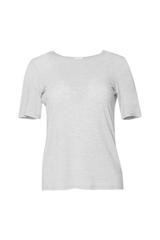 Szary klasyczny t-shirt z domieszką wełny