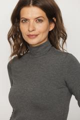 Szary półgolf z długim rękawem