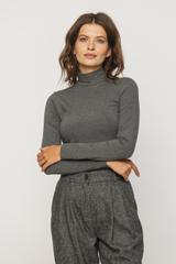 Szary półgolf z długim rękawem