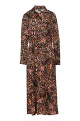 Szmizjerka czarna midi w kwiatowy wzór