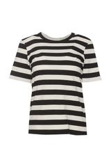 T-shirt w czarne paski z krótkim rękawem