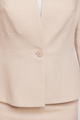 Taliowany beżowy żakiet z delikatnymi poduszkami