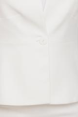 Taliowany waniliowy żakiet z delikatnymi poduszkami