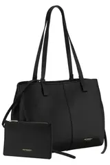 Czarna klasyczna shopperka o dużej pojemności
