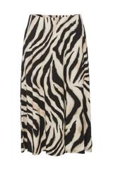 Trapezowa dzianinowa spódnica w zwierzęcy wzór