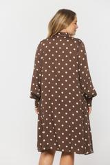 Trapezowa wizytowa sukienka z satynowej wiskozy