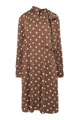 Trapezowa wizytowa sukienka z satynowej wiskozy