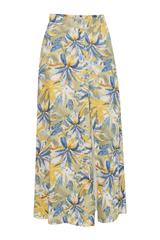 Trapezowa wzorzysta spódnica z rozcięciem z przodu