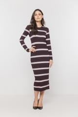 Tubowa sukienka w paski z dzianiny wiskozowej