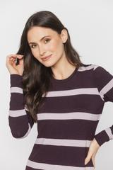 Tubowa sukienka w paski z dzianiny wiskozowej