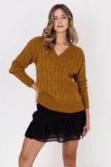 Uniwersalny cynamonowy sweter