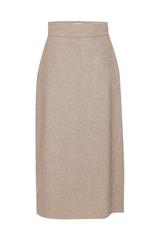 Wełniana spódnica o trapezowym fasonie z kieszeniami