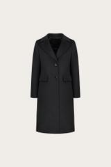 A classic woollen coat in anthracite