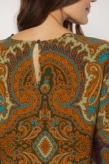 Wiskozowa lekka sukienka w jesiennych kolorach