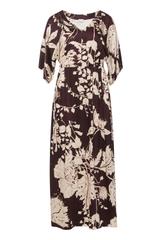 Wiskozowa letnia sukienka z kimonowym rękawem