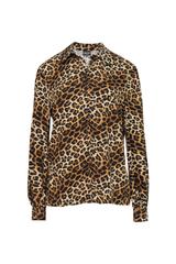 Wiskozowa prosta koszula w zwierzęcy wzór