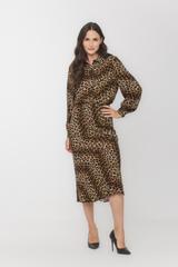 Wiskozowa prosta koszula w zwierzęcy wzór