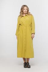 Wiskozowa sukienka szmizjerka z regulowana talią