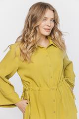 Wiskozowa sukienka szmizjerka z regulowana talią