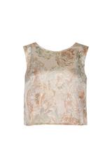 Wizytowa bluzka z błyszczącej tkaniny żakardowej