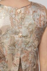 Wizytowa bluzka z błyszczącej tkaniny żakardowej