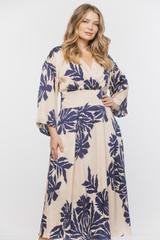 Wizytowa wiskozowa sukienka z kopertowym dekoltem