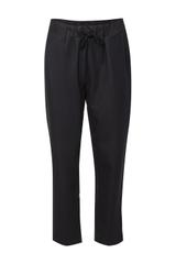 Wygodne spodnie z granatowej dzianiny bawełnianej