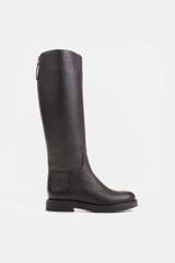 Wysokie kozaki ze skóry licowej