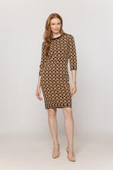 Patterned dress in a thick substantial knit