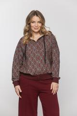 Wzorzysta wygodna bluza z miękkiej bawełny