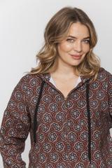 Wzorzysta wygodna bluza z miękkiej bawełny