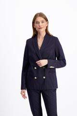 Granatowy żakiet z grubej dzianiny