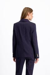 Granatowy żakiet z grubej dzianiny