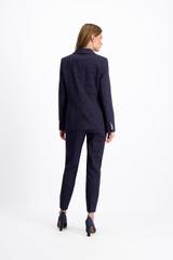 Granatowy żakiet z grubej dzianiny