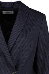 Granatowy żakiet z grubej dzianiny