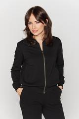 Czarna bluza typu bomberka