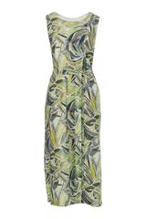 Zielona wzorzysta sukienka z przewiewnej tkaniny