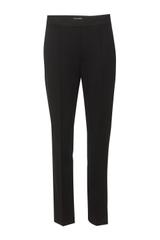 Zwężane eleganckie spodnie z czarnej dzianiny